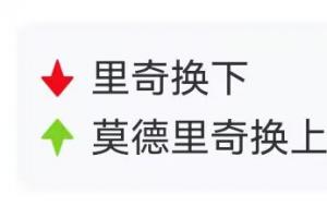 果然发生了...莫德里奇替补登场，换下的正好是里奇