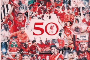 怎能不令人热血澎湃！第50个欧战赛季，利物浦官方发布纪念海报