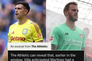 大马丁没走成！TA：维拉夏窗混乱 卖大马丁+买弗莱肯全部错过时间