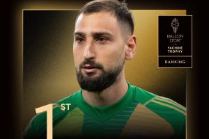 官方：多纳鲁马夺得2025年雅辛奖，个人第二次获奖