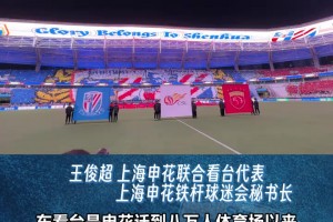 超震撼！申花赛前打出巨型Tifo